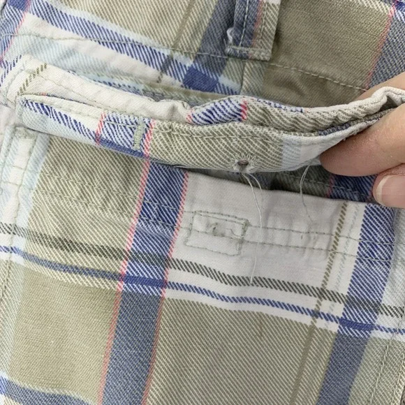 Urban Pipeline Mens 34 Plaid Cargo Shorts Loose Baggy Preppy Skate Y2K Grunge - Picture 4 of 5